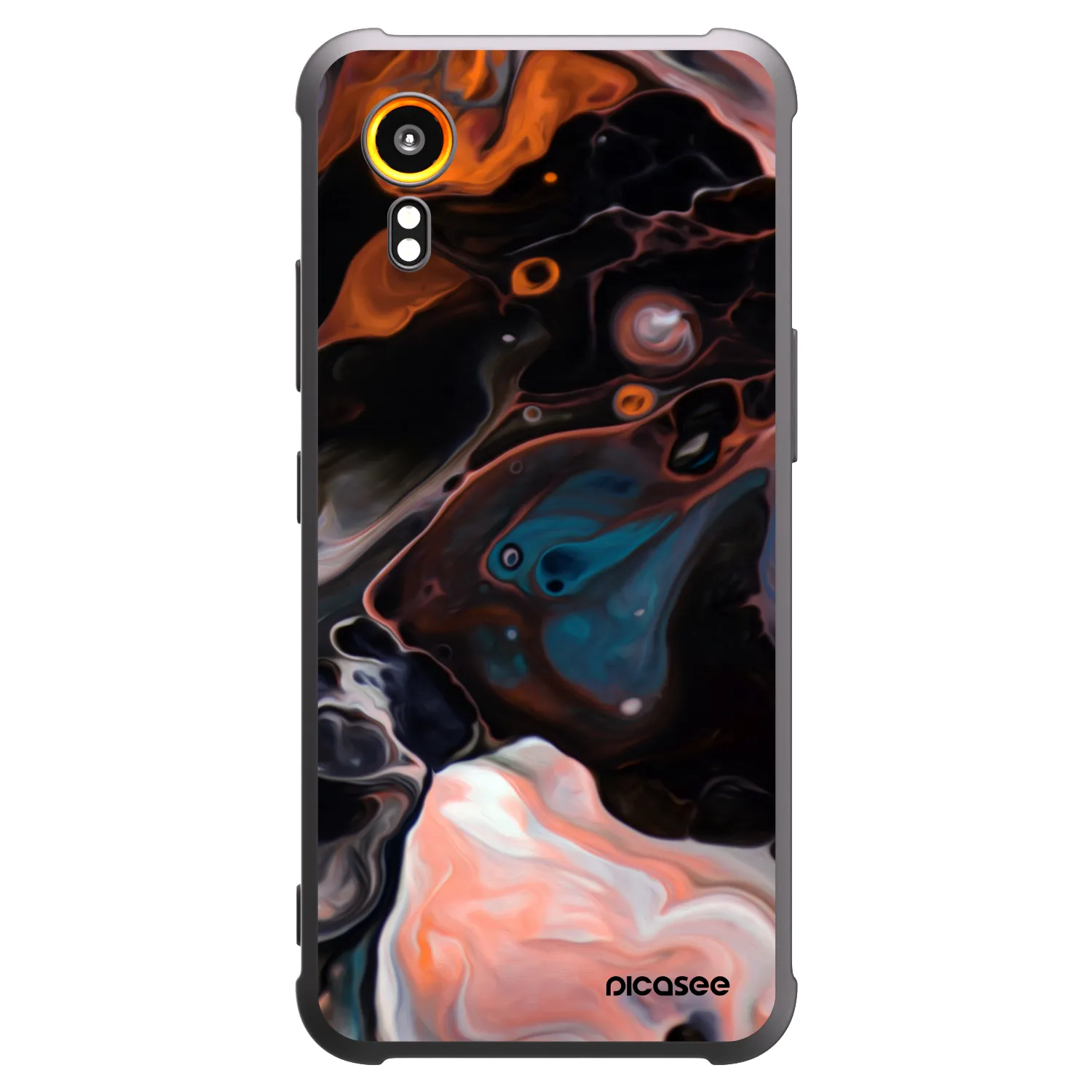 Picasee Samsung Galaxy Xcover 7 Hülle - Schwarzes Silikon - Cream