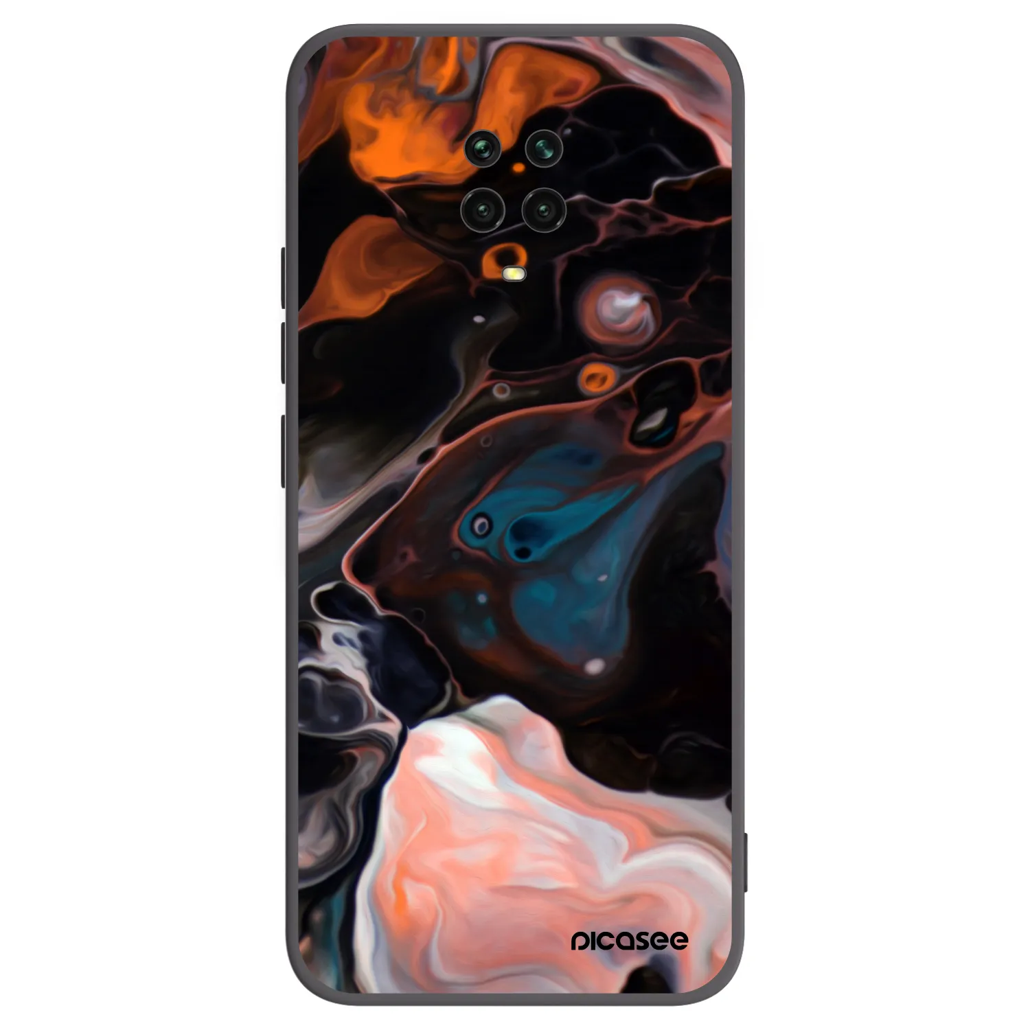 Picasee Xiaomi Redmi Note 9S Hülle - Schwarzes Silikon - Cream