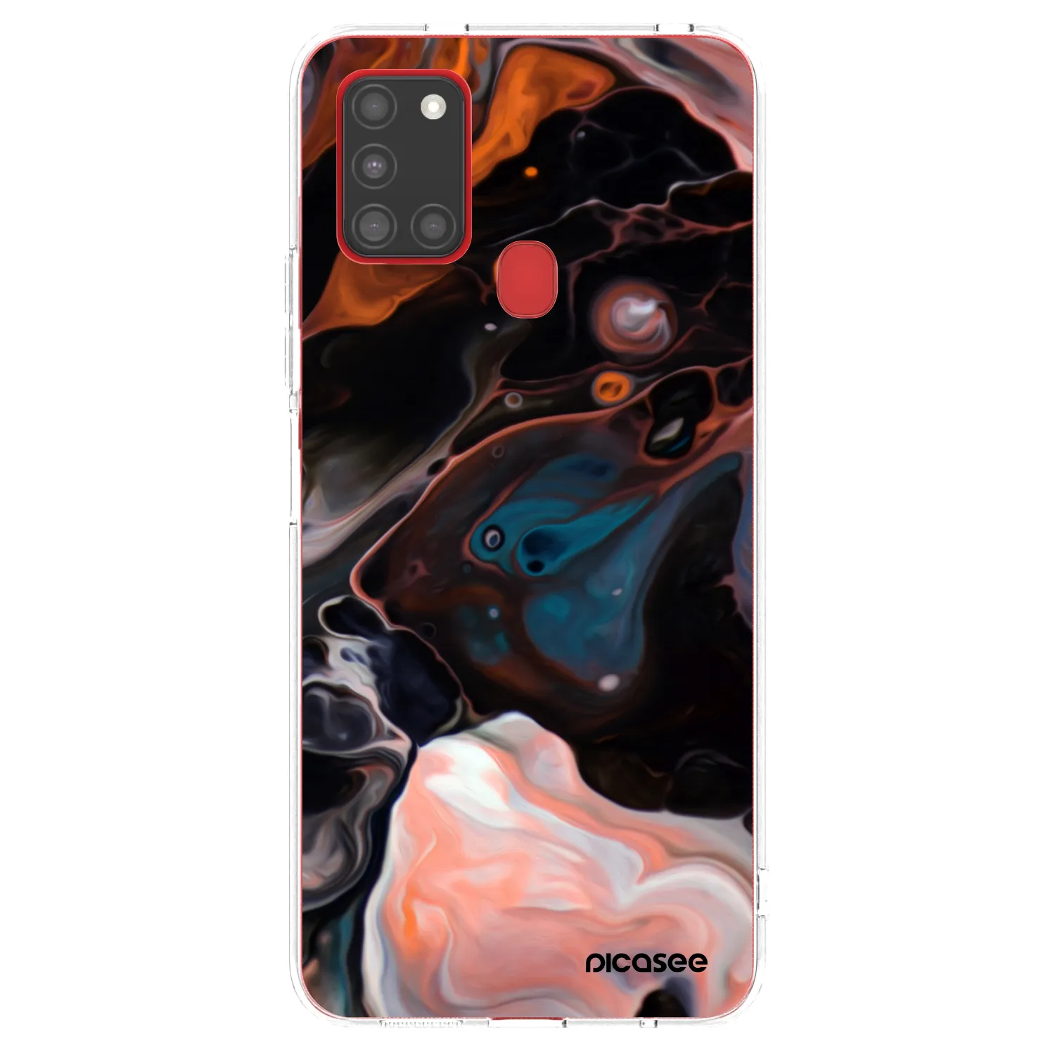 Picasee Samsung Galaxy A21s Hülle - Transparentes Silikon - Cream