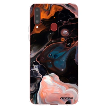 Picasee Samsung Galaxy A20s Hülle - Transparentes Silikon - Cream