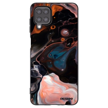 Picasee Samsung Galaxy M12 M127F Hülle - Schwarzes Silikon - Cream