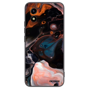 Picasee Vivo Y01 Hülle - Schwarzes Silikon - Cream