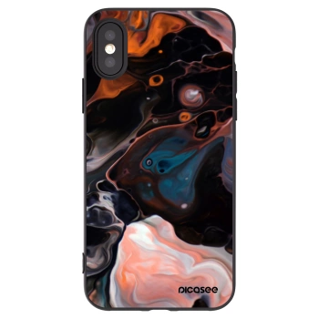 Picasee Apple iPhone X/XS Hülle - Schwarzes Silikon - Cream