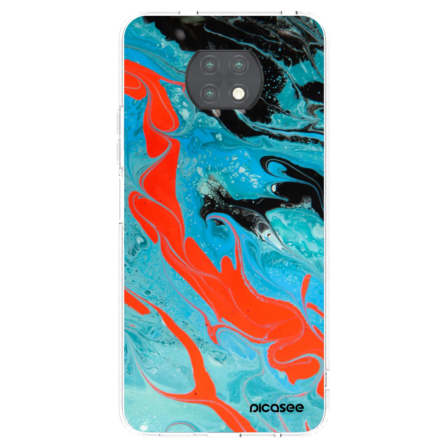 Picasee Xiaomi Redmi Note 9T Hülle - Transparentes Silikon - Blue Magma