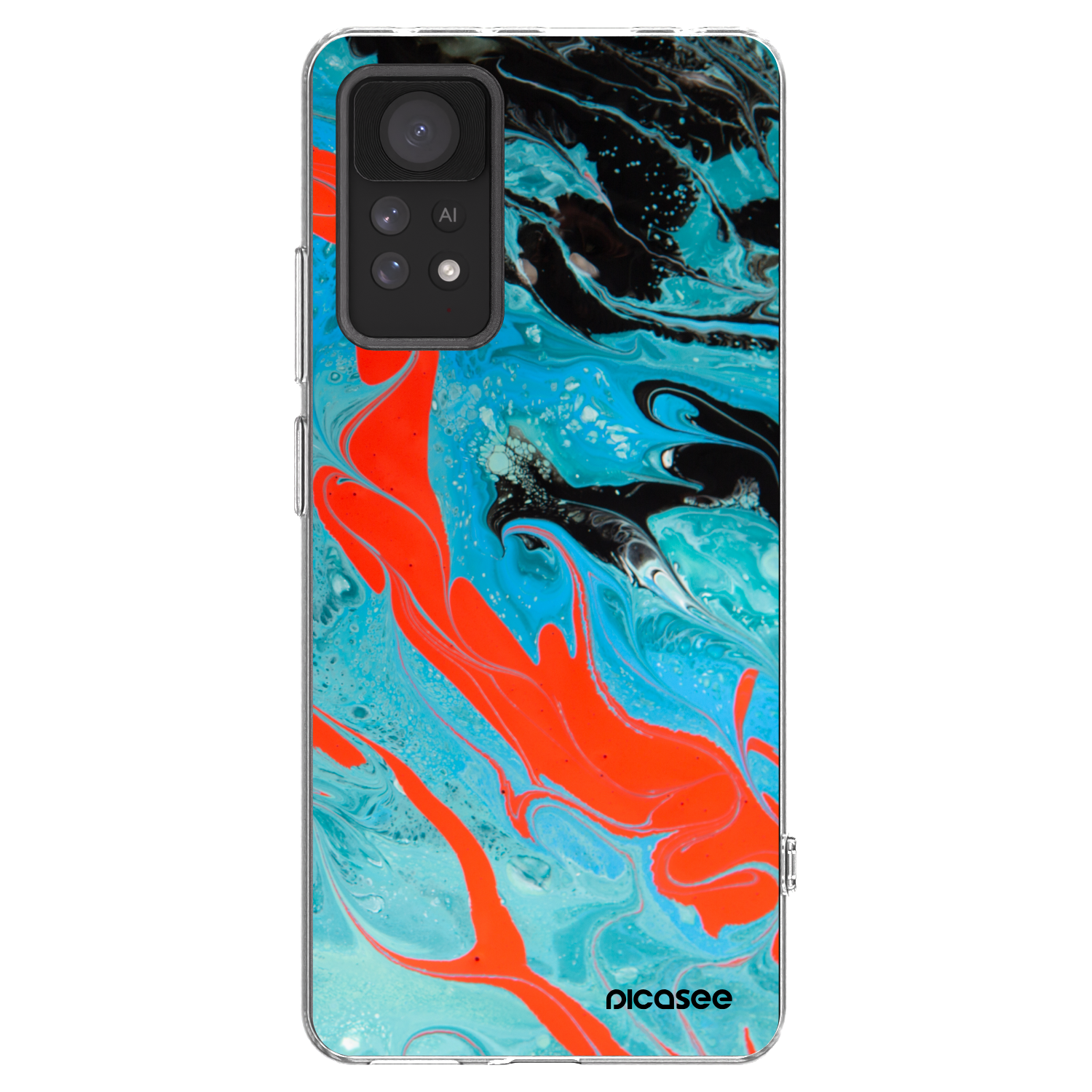 Picasee Xiaomi Redmi Note 11 Pro 5G Hülle - Transparentes Silikon - Blue Magma