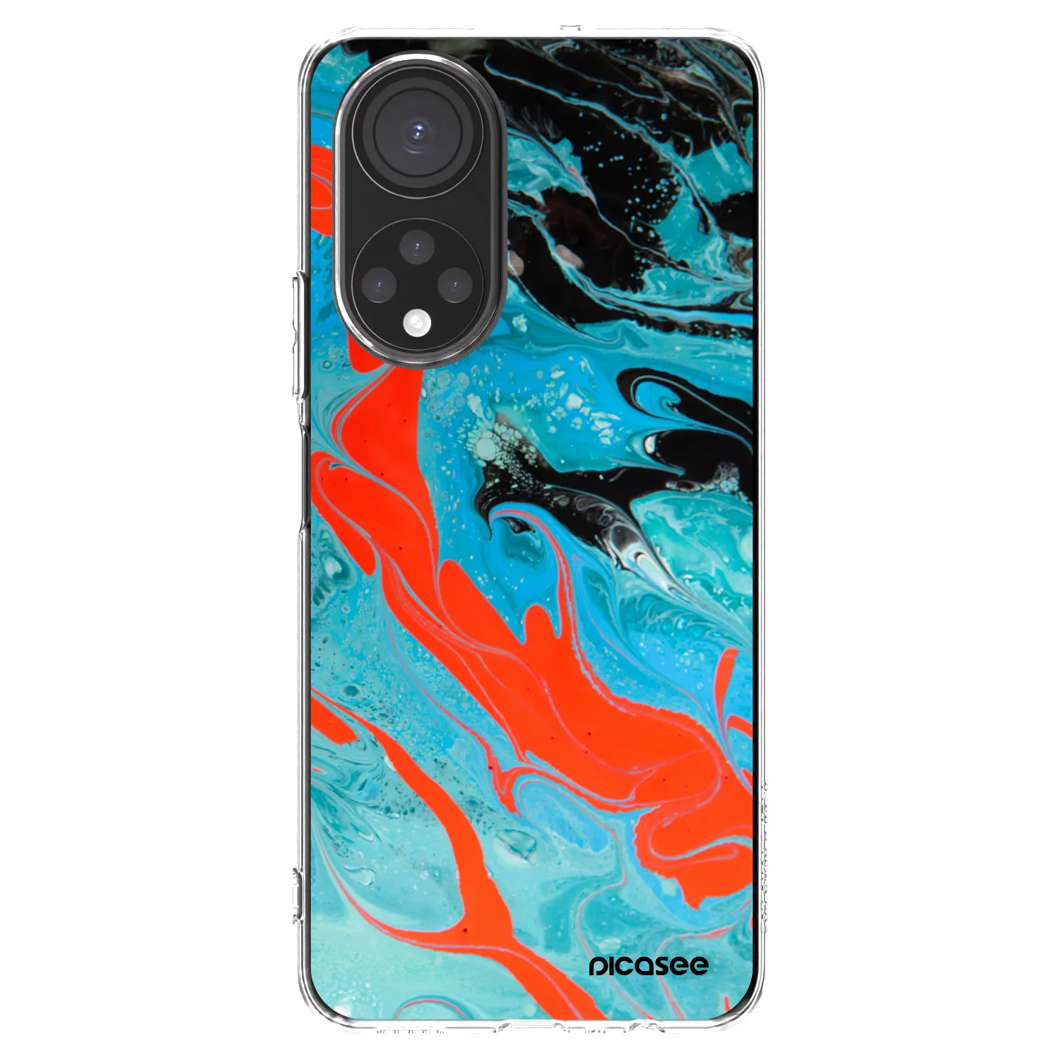 Picasee Honor X7 Hülle - Transparentes Silikon - Blue Magma