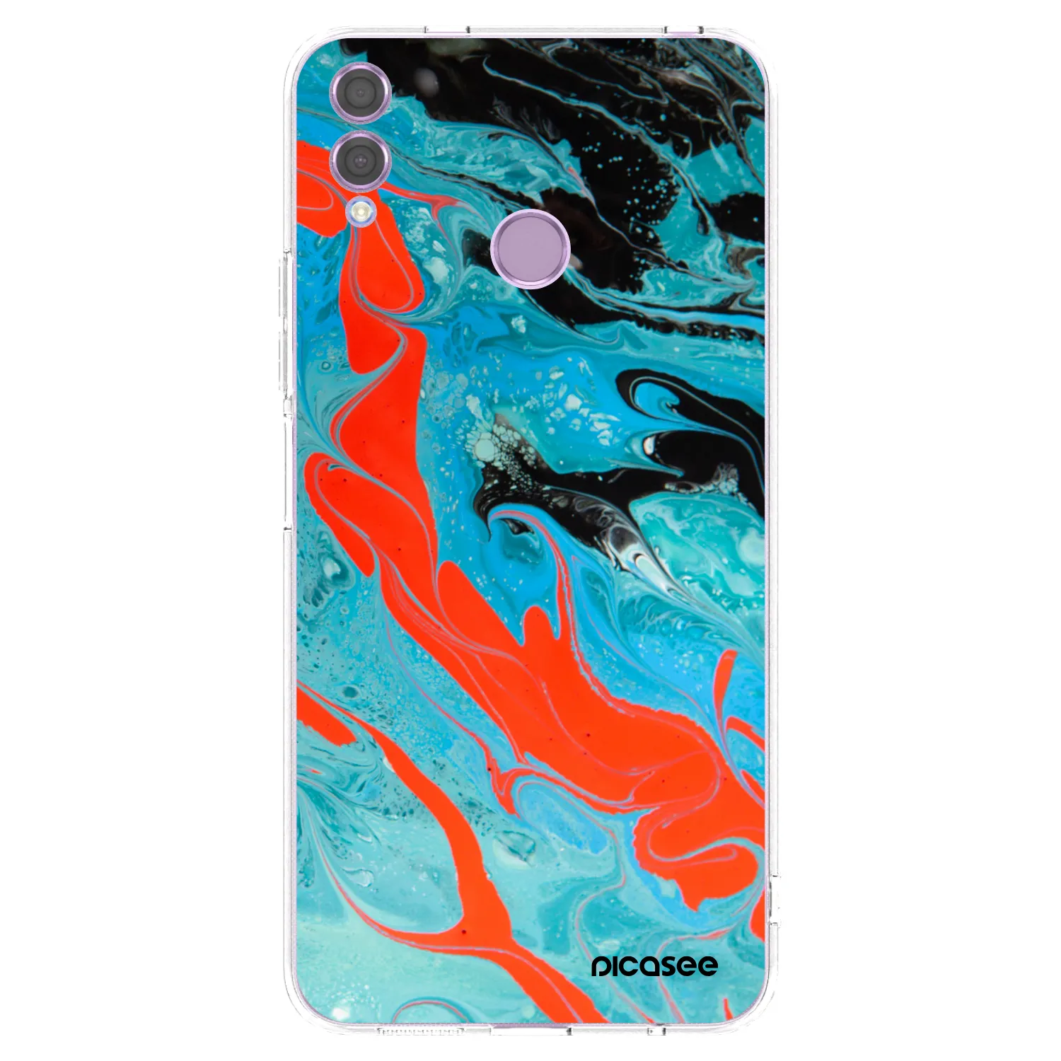 Picasee Honor 8X Hülle - Transparentes Silikon - Blue Magma