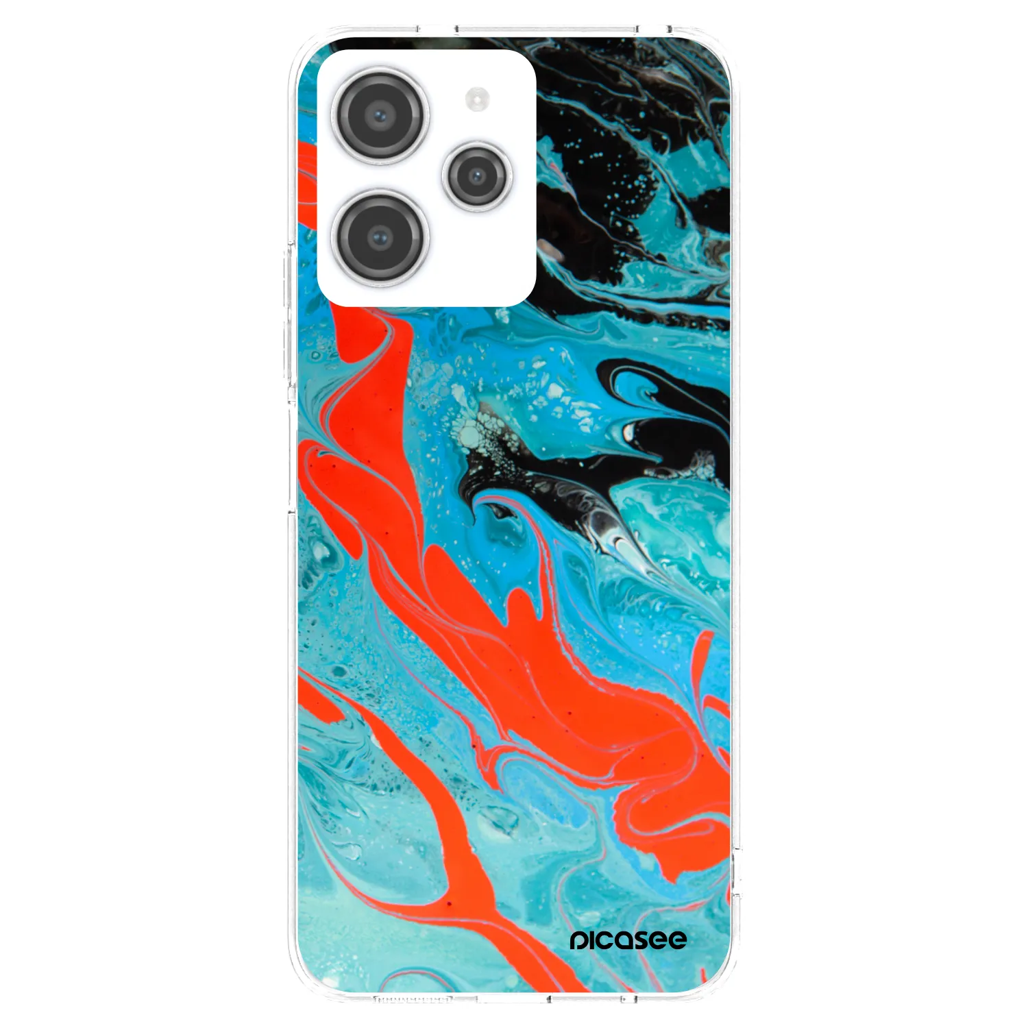 Picasee Xiaomi Redmi 12 4G Hülle - Transparentes Silikon - Blue Magma