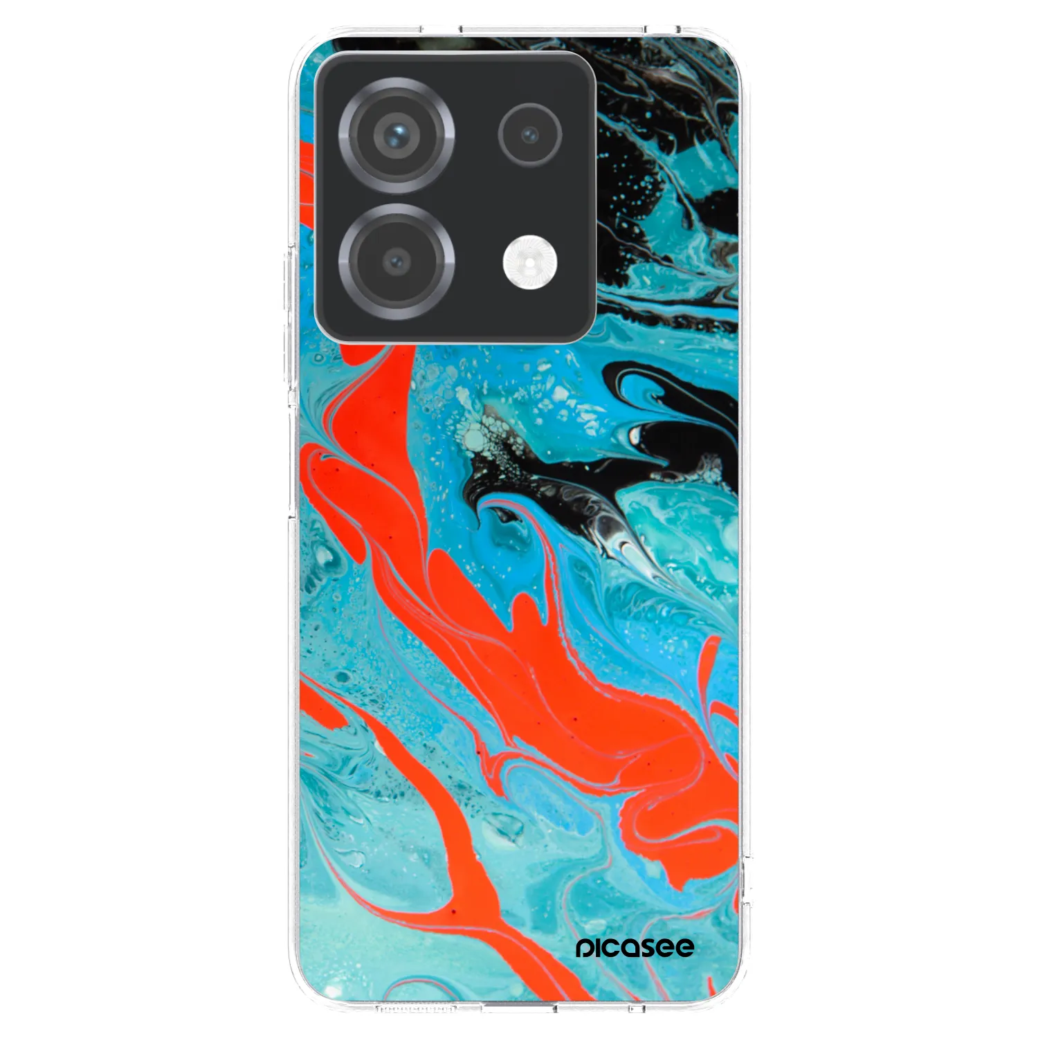 Picasee Xiaomi Poco X6 Hülle - Transparentes Silikon - Blue Magma