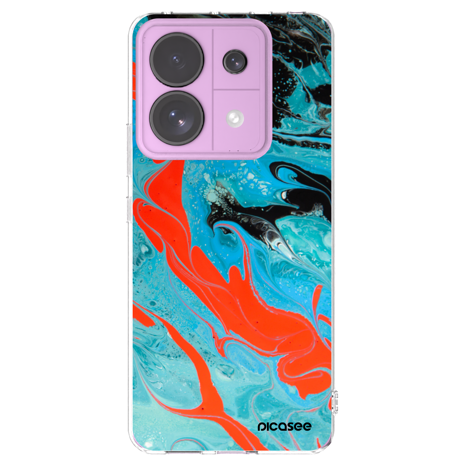 Picasee Xiaomi Redmi Note 13 Pro 5G Hülle - Transparentes Silikon - Blue Magma