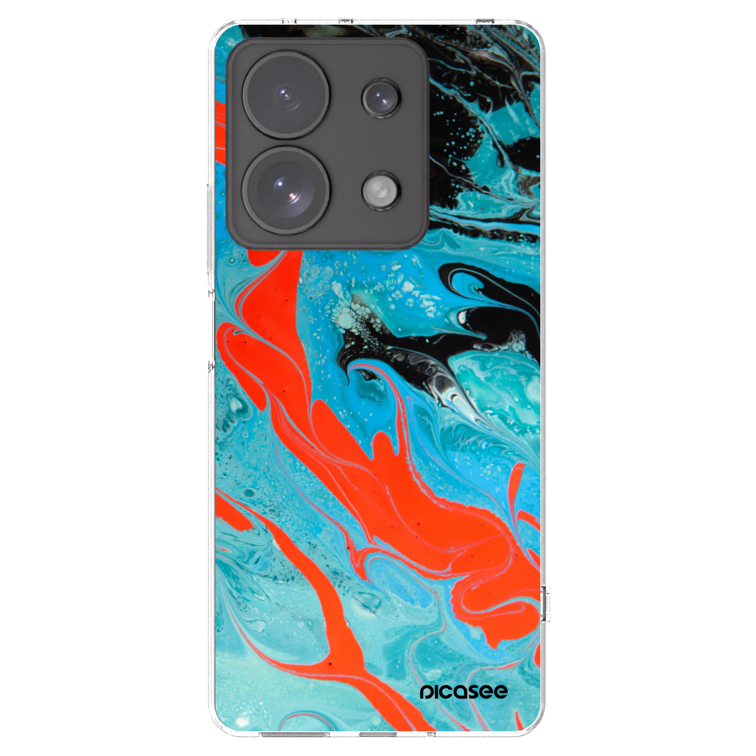 Picasee Xiaomi Redmi Note 13 Pro 4G Hülle - Transparentes Silikon - Blue Magma