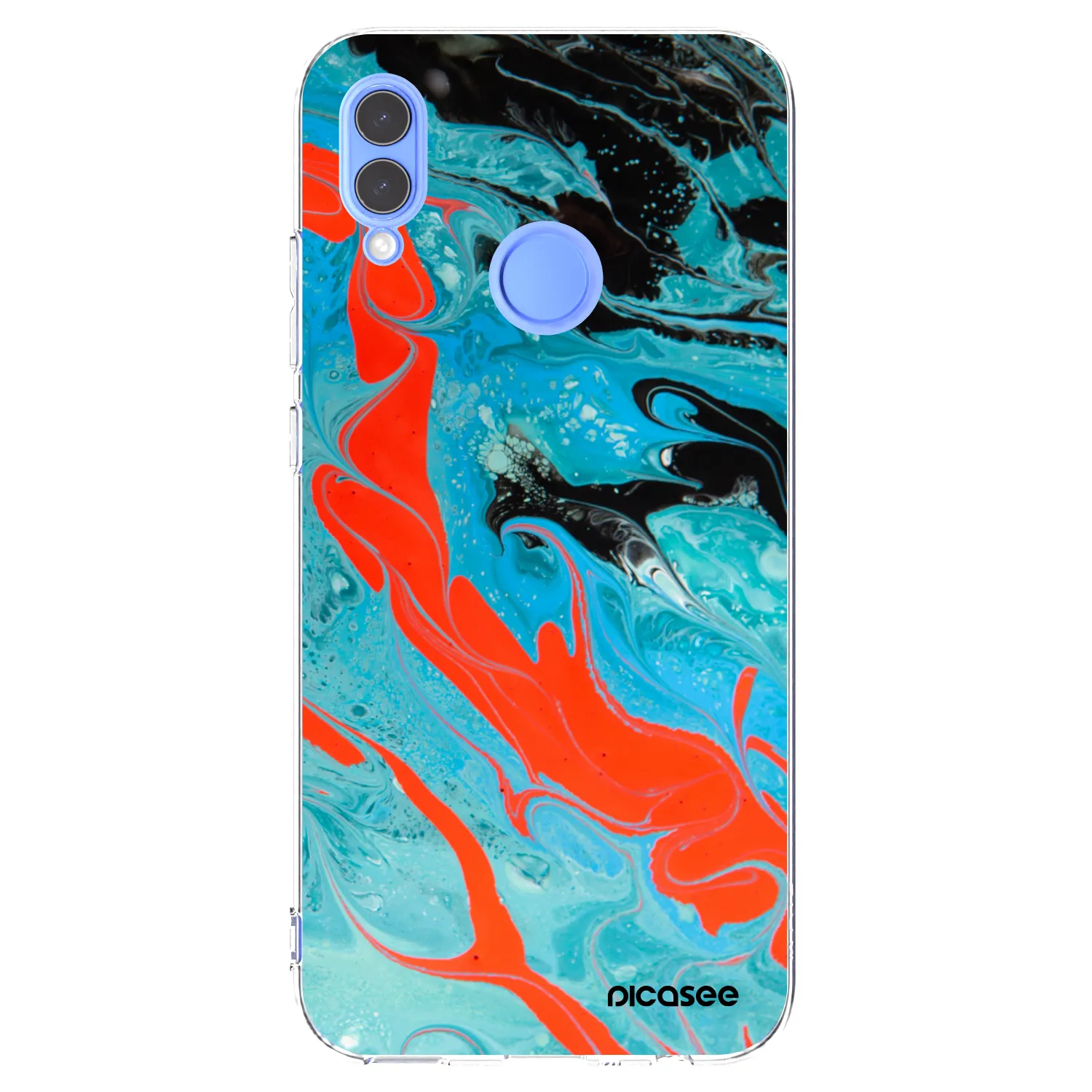 Picasee Honor 10 Lite Hülle - Transparentes Silikon - Blue Magma
