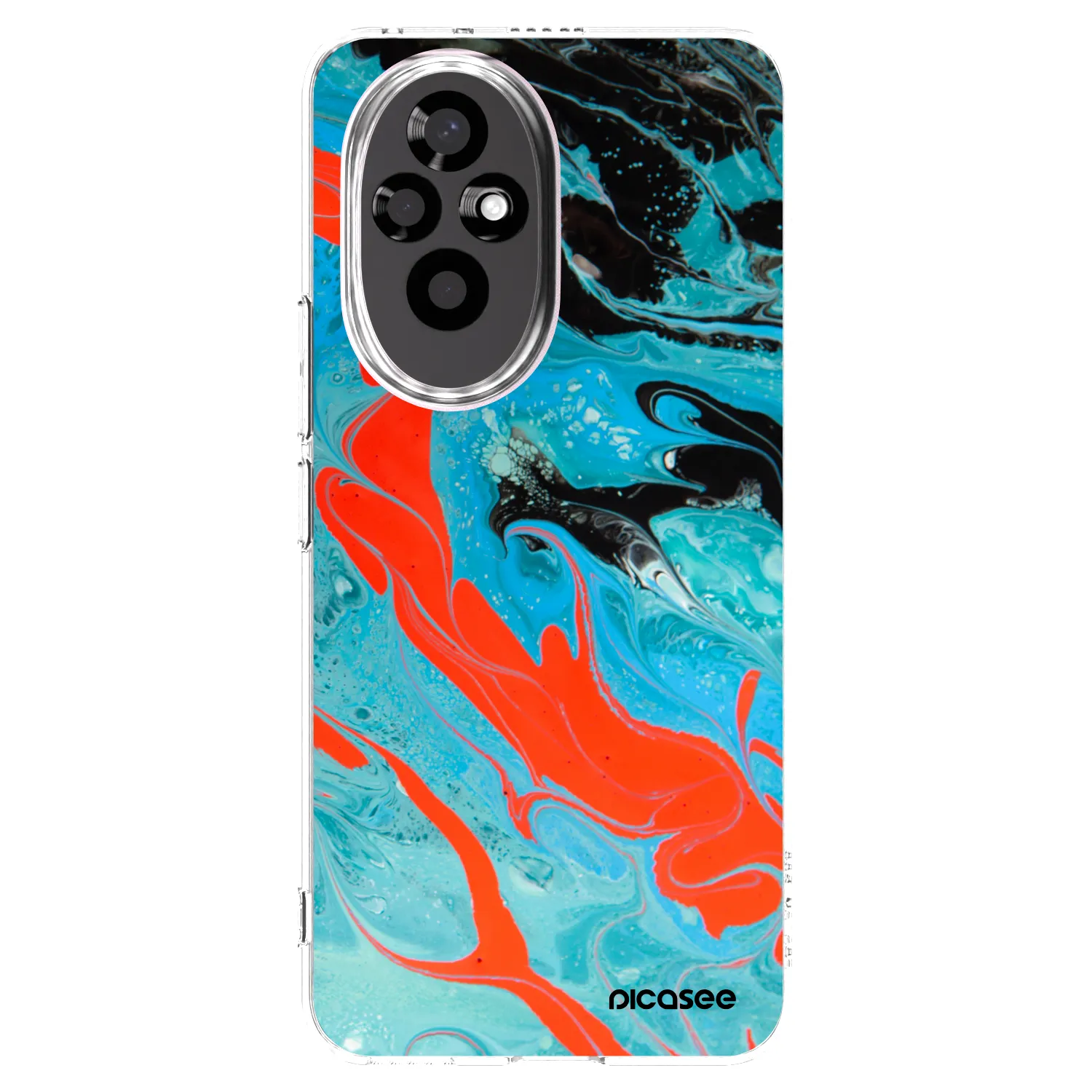Picasee Honor 200 Pro 5G Hülle - Transparentes Silikon - Blue Magma