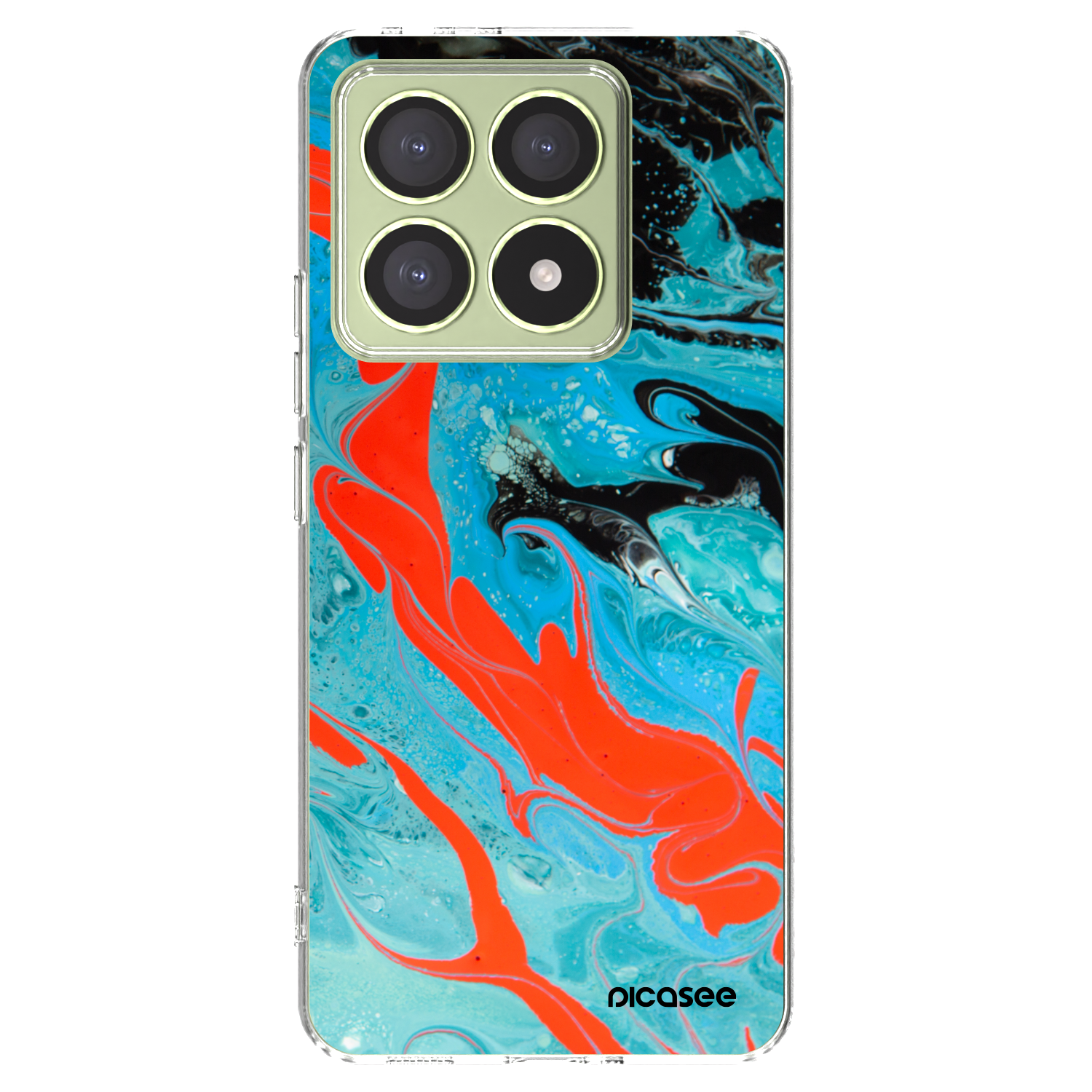 Picasee Xiaomi 14T Hülle - Transparentes Silikon - Blue Magma