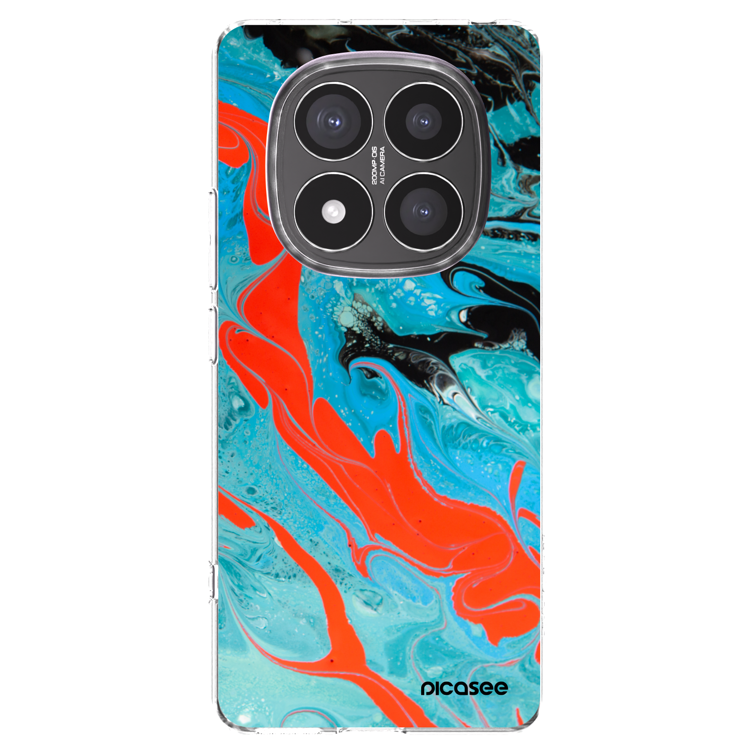 Picasee Xiaomi Redmi Note 14 Pro+ 5G Hülle - Transparentes Silikon - Blue Magma