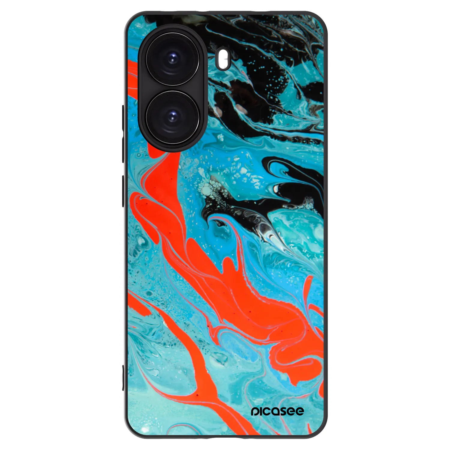 Picasee Xiaomi Poco X7 Pro 5G Hülle - Schwarzes Silikon - Blue Magma