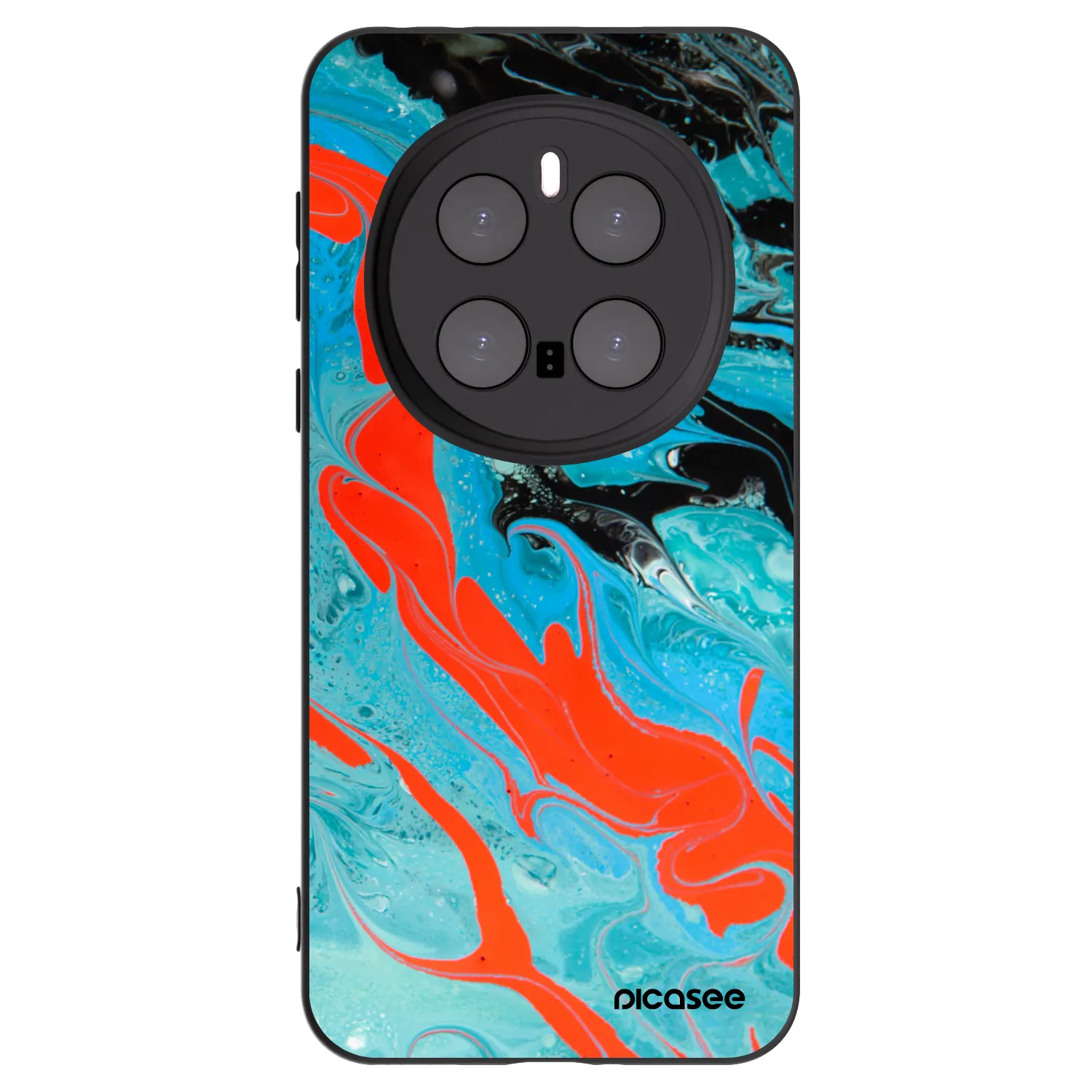 Picasee Honor Magic7 Pro 5G Hülle - Schwarzes Silikon - Blue Magma