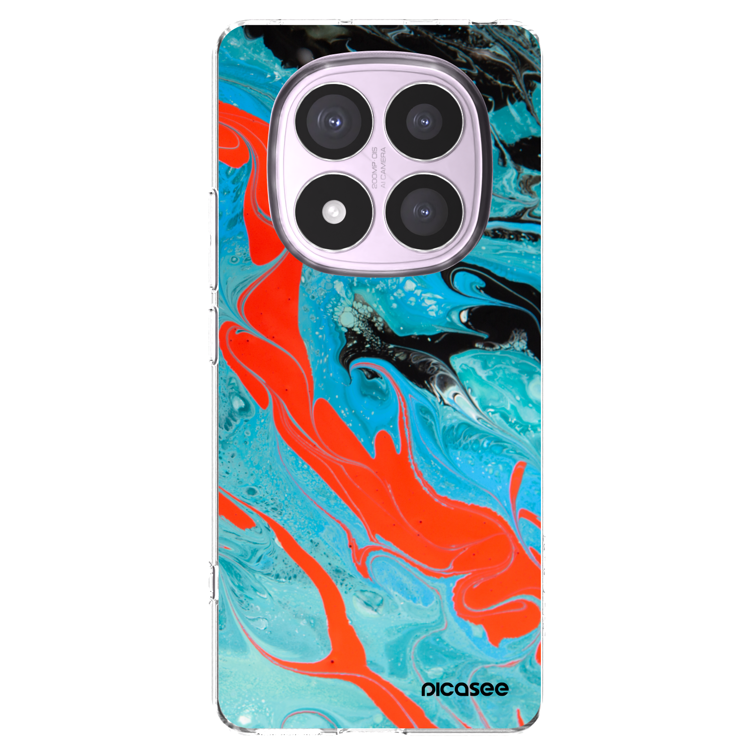 Picasee Xiaomi Redmi Note 14 Pro 4G Hülle - Transparentes Silikon - Blue Magma