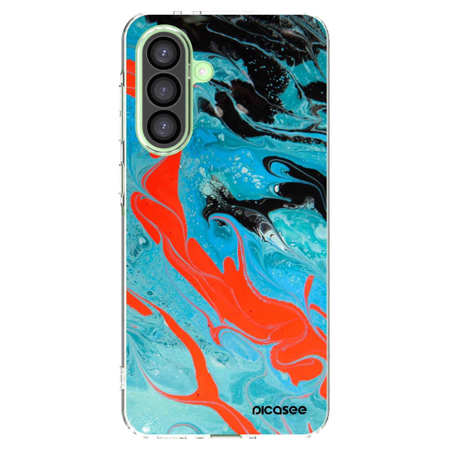 Picasee Samsung Galaxy A26 5G A266B Hülle - Transparentes Silikon - Blue Magma
