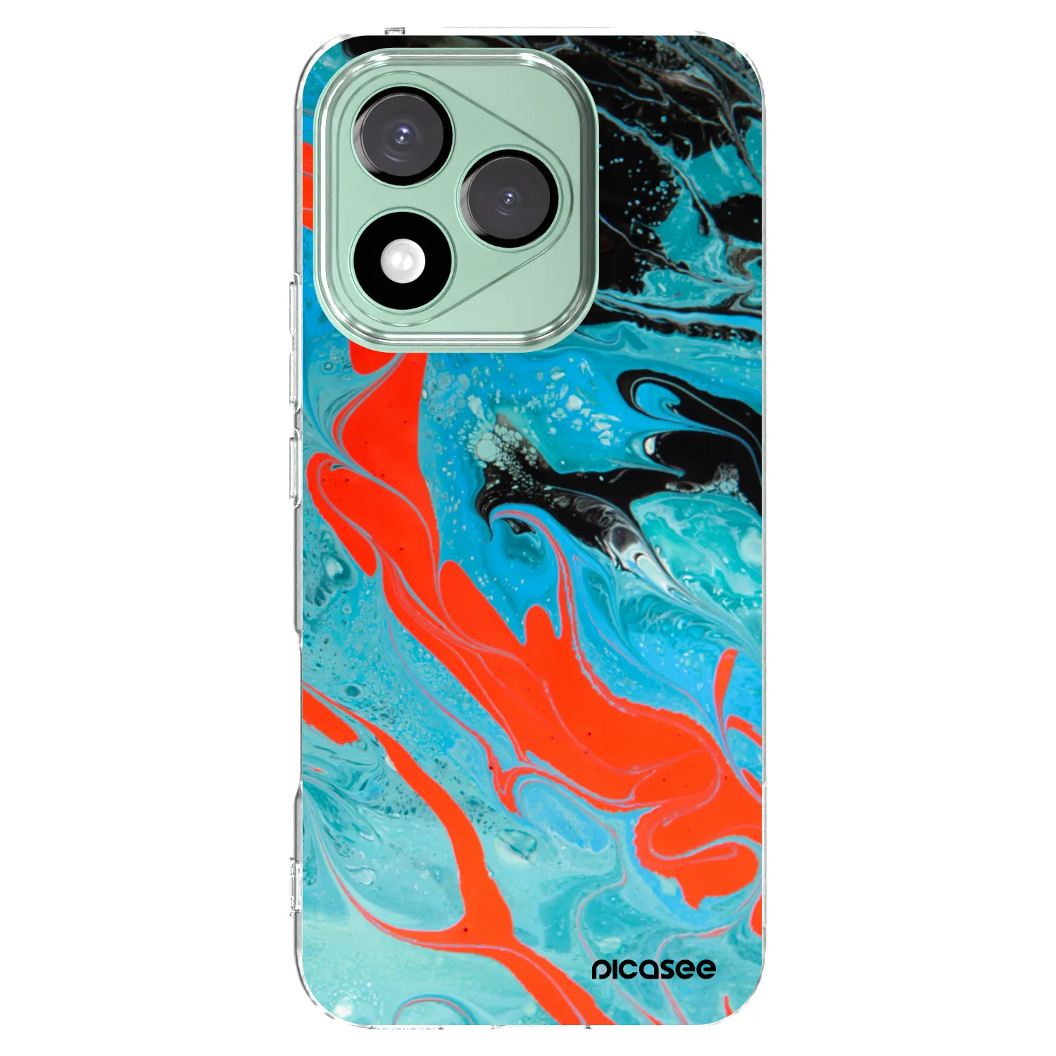 Picasee Honor 400 Lite 5G Hülle - Transparentes Silikon - Blue Magma