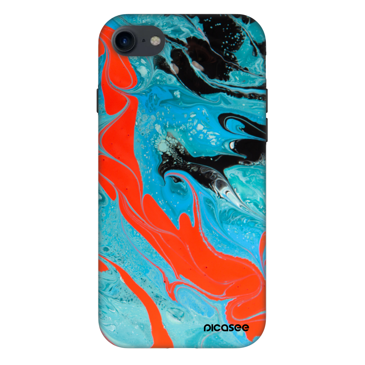 Picasee Fashion Case für Apple iPhone SE 2020 - Blue Magma