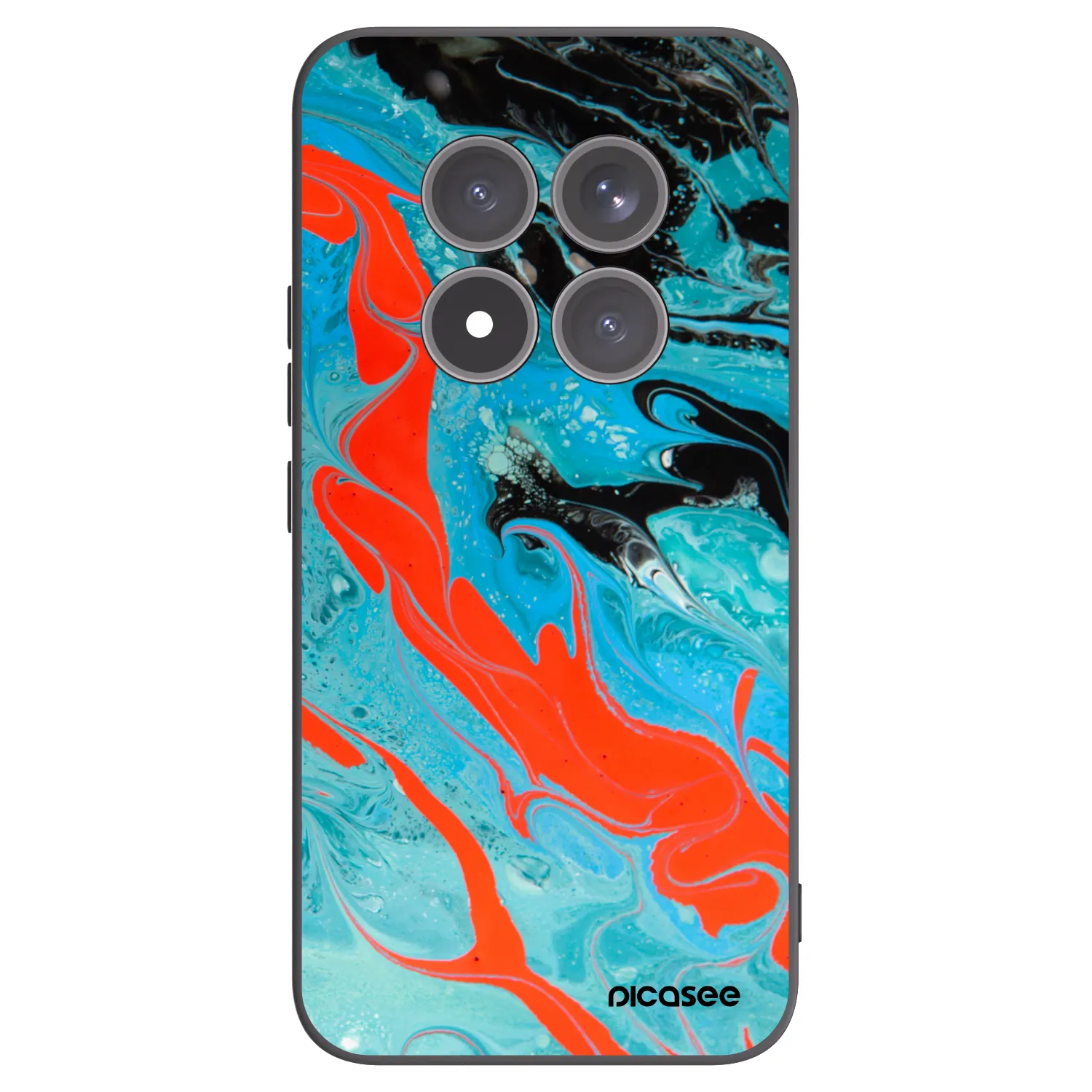 Picasee Xiaomi Redmi Note 15 Pro+ Hülle - Schwarzes Silikon - Blue Magma