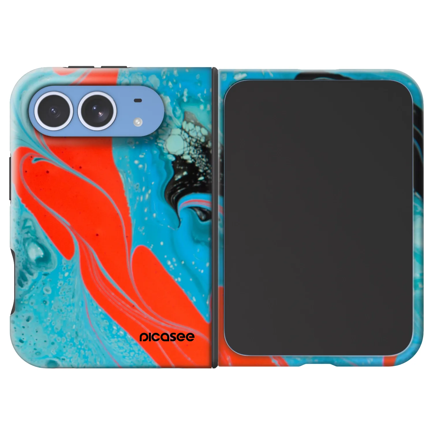 Picasee Fashion Case MagSafe für Apple iPhone Duo - Blue Magma