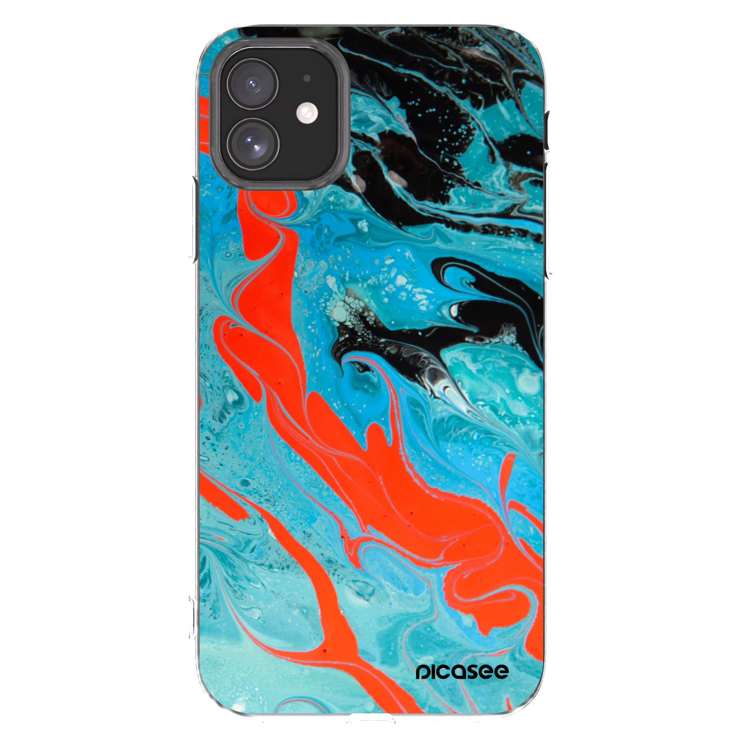 Picasee Apple iPhone 11 Hülle - Transparentes Silikon - Blue Magma