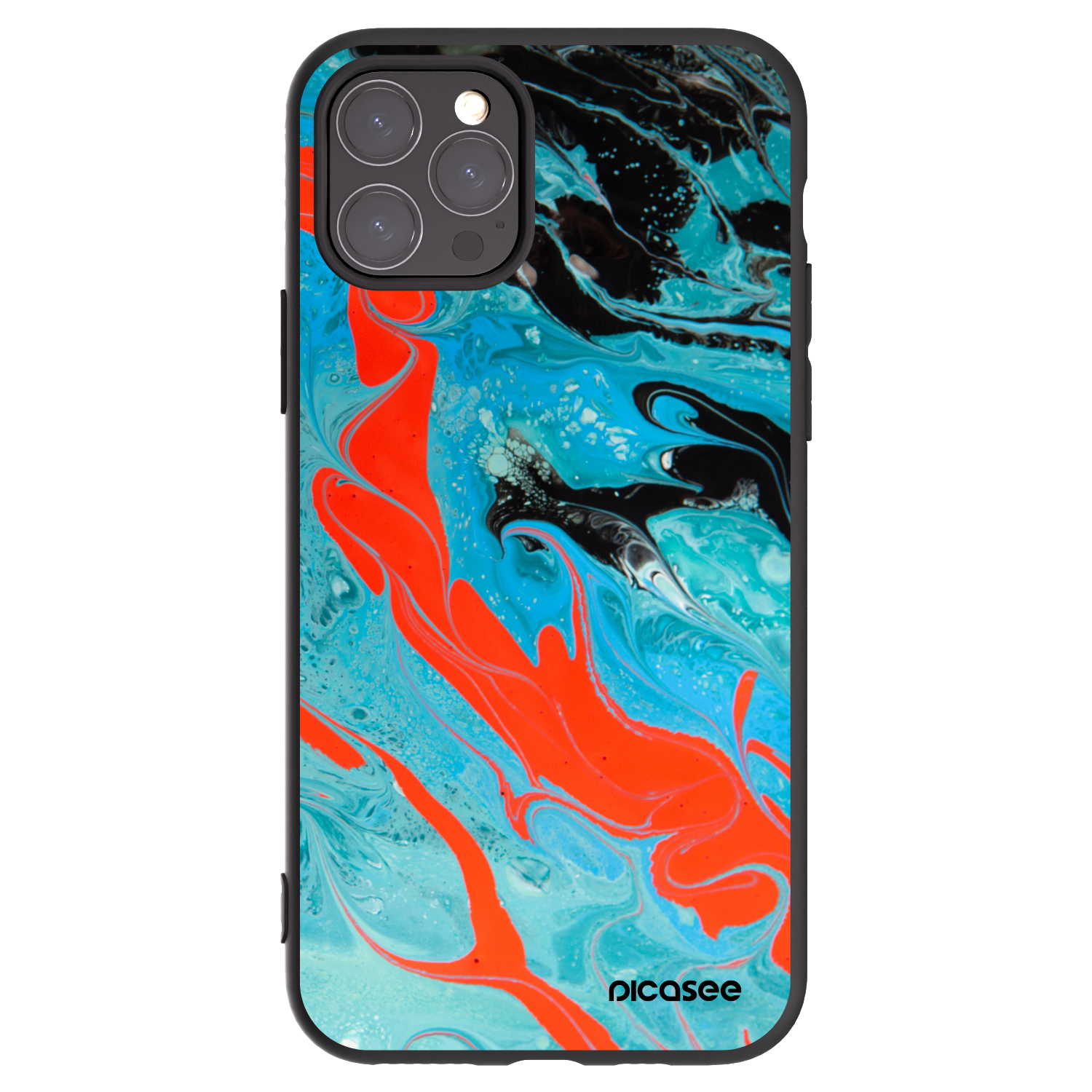 Picasee Apple iPhone 11 Pro Hülle - Schwarzes Silikon - Blue Magma