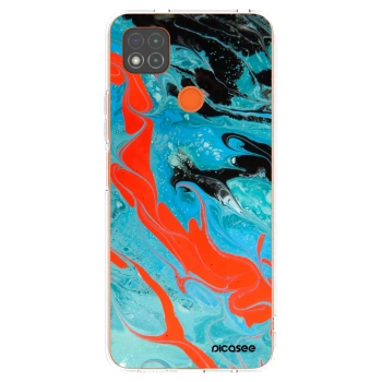 Picasee Xiaomi Redmi 9C Hülle - Transparentes Silikon - Blue Magma