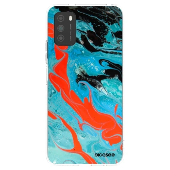 Picasee Xiaomi Poco M3 Hülle - Transparentes Silikon - Blue Magma