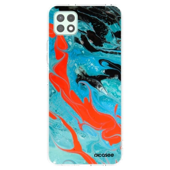 Picasee Samsung Galaxy A22 A226B 5G Hülle - Transparentes Silikon - Blue Magma