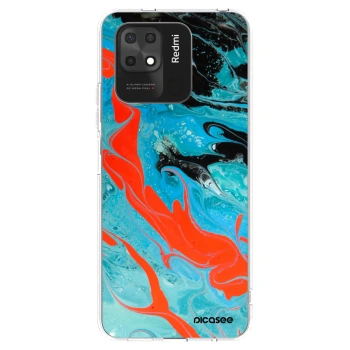 Picasee Xiaomi Redmi 10C Hülle - Transparentes Silikon - Blue Magma