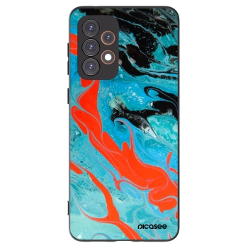 Picasee Samsung Galaxy A33 5G A336 Hülle - Schwarzes Silikon - Blue Magma