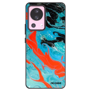 Picasee Xiaomi 13 Lite Hülle - Schwarzes Silikon - Blue Magma