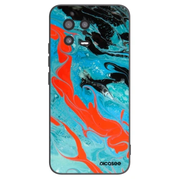 Picasee Xiaomi 13 Hülle - Schwarzes Silikon - Blue Magma