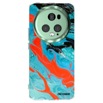 Picasee Honor Magic5 Pro Hülle - Transparentes Silikon - Blue Magma
