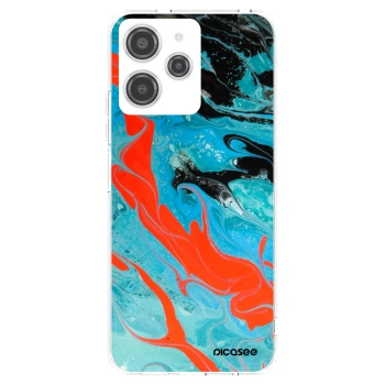 Picasee Xiaomi Redmi 12 4G Hülle - Transparentes Silikon - Blue Magma