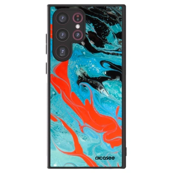 Picasee ULTIMATE CASE PowerShare für Samsung Galaxy S22 Ultra 5G - Blue Magma