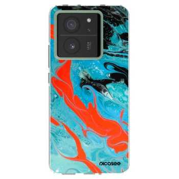 Picasee Xiaomi 13T Hülle - Transparentes Silikon - Blue Magma