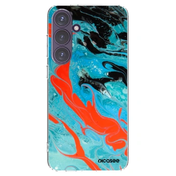 Picasee Samsung Galaxy S24+ S926B 5G Hülle - Transparentes Silikon - Blue Magma
