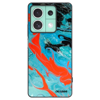 Picasee Xiaomi Redmi Note 13 5G Hülle - Schwarzes Silikon - Blue Magma