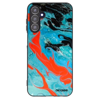 Picasee Samsung Galaxy A15 A155F 4G Hülle - Schwarzes Silikon - Blue Magma