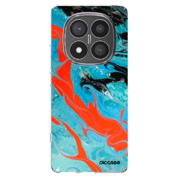 Picasee Xiaomi Redmi Note 14 Pro+ 5G Hülle - Transparentes Silikon - Blue Magma
