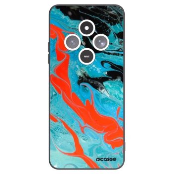 Picasee Xiaomi Redmi 14C Hülle - Schwarzes Silikon - Blue Magma