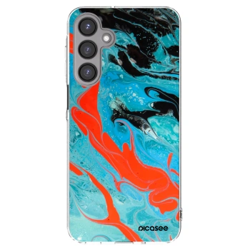 Picasee Samsung Galaxy A16 5G Hülle - Transparentes Silikon - Blue Magma