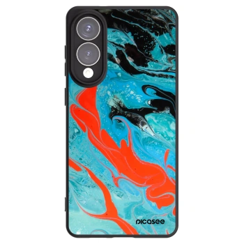Picasee Samsung Galaxy S25 Edge 5G Hülle - Schwarzes Silikon - Blue Magma