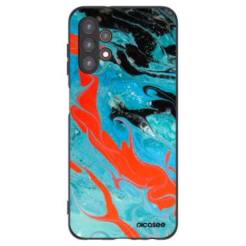 Picasee Samsung Galaxy A13 5G Hülle - Schwarzes Silikon - Blue Magma