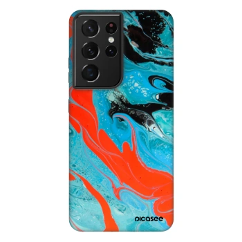 Picasee Fashion Case für Samsung Galaxy S21 Ultra 5G G998B - Blue Magma