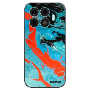 Picasee Xiaomi 17T Hülle - Schwarzes Silikon - Blue Magma